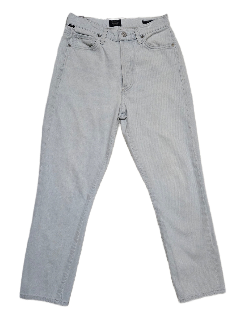 Citizens of Humanity Olivia Crop High Rise Slim Jeans Light Wash Button Fly 23